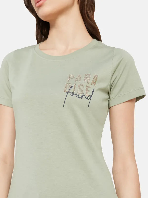 Typographic  Print T-Shirt