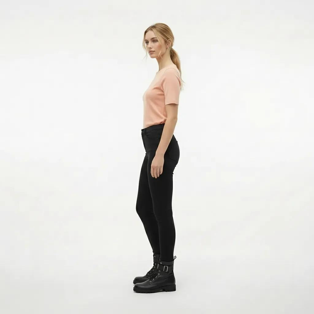 Women Solid Round Neck T-Shirt