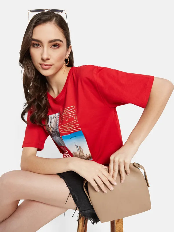 New York Typographic Print T-Shirt