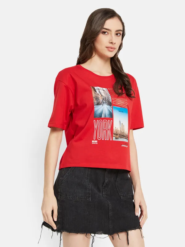 New York Typographic Print T-Shirt