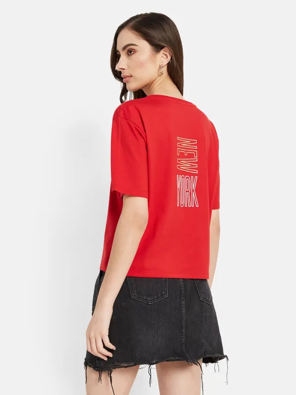 New York Typographic Print T-Shirt