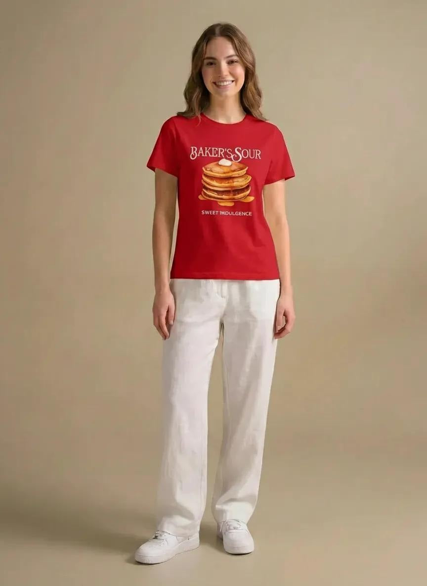 Women Printed Round Neck T-Shirt
