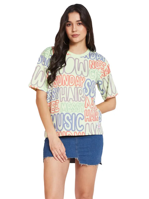 Mettle Women Typography Printed T-Shirt