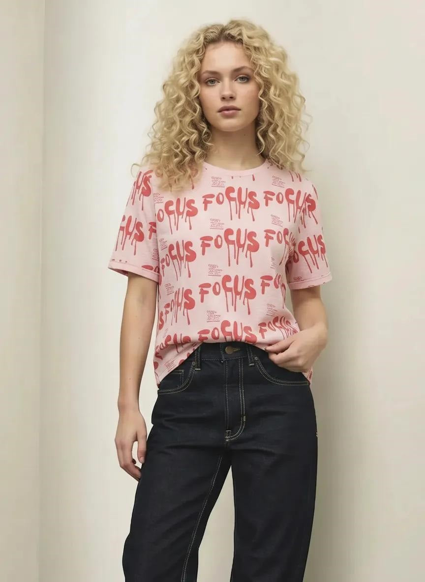 Women Typography Printed T-shirt