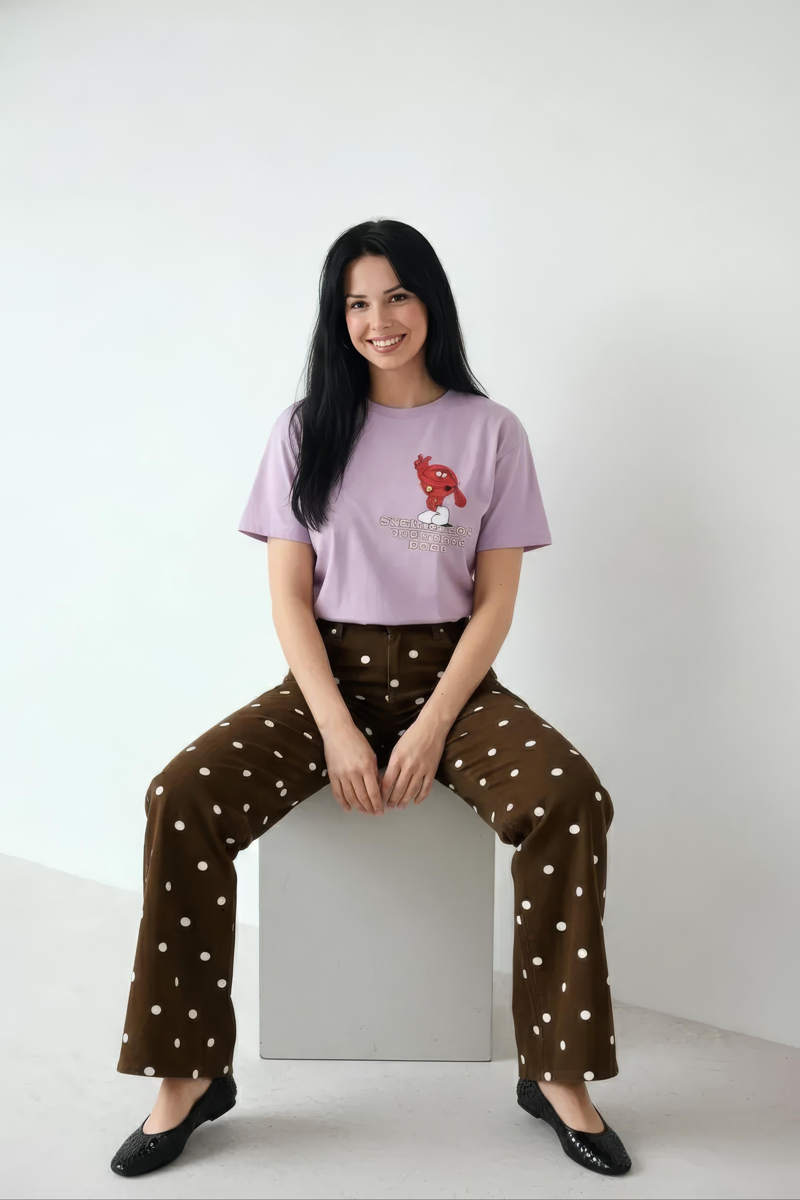 Women Printed Round Neck T-Shirt