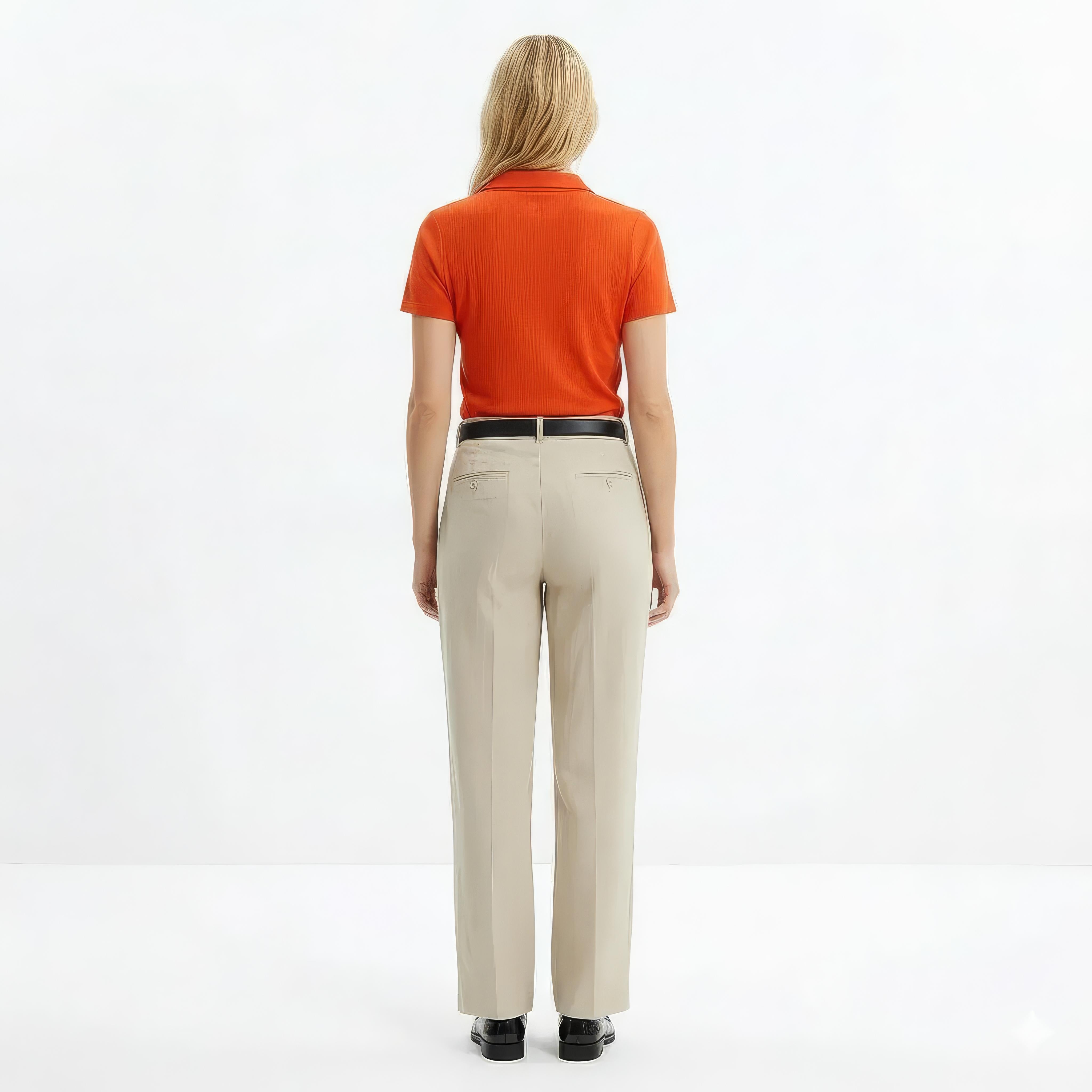 Women Solid Polo Neck T-Shirt