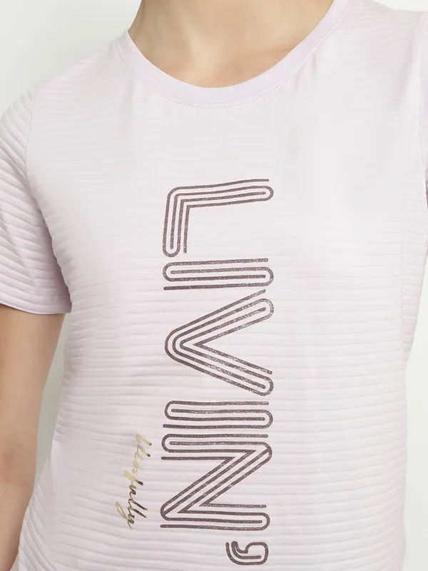 Mettle Typography Printed Round Neck Cotton T-Shirt