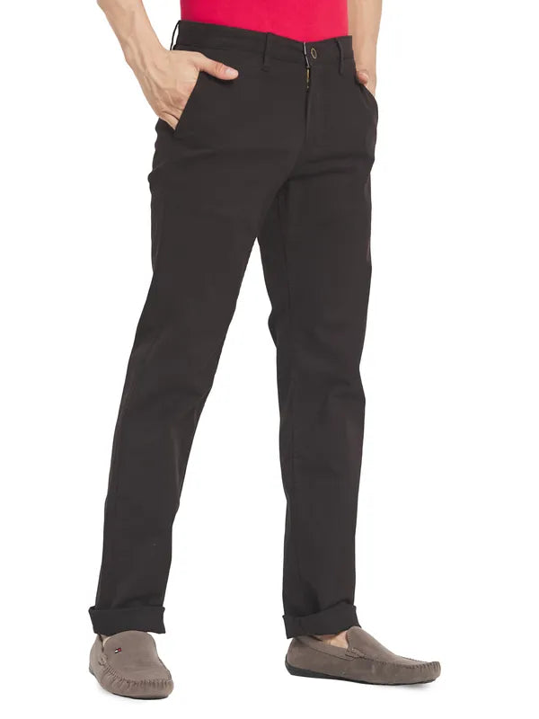 Octave Men Black Chinos Cotton Trousers