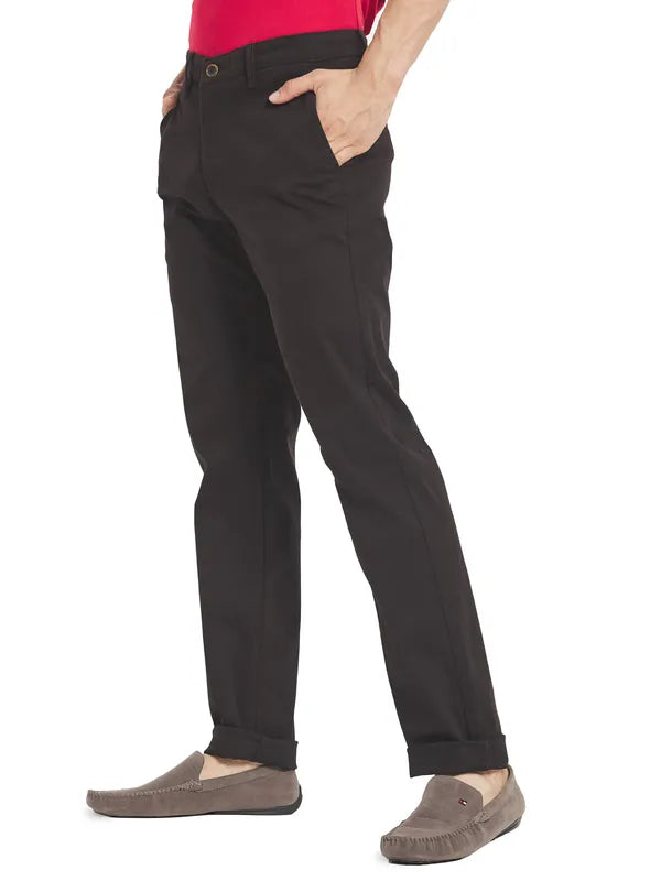 Octave Men Black Chinos Cotton Trousers