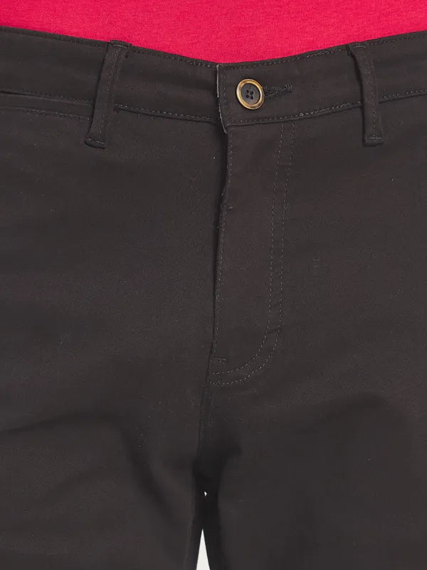 Octave Men Black Chinos Cotton Trousers