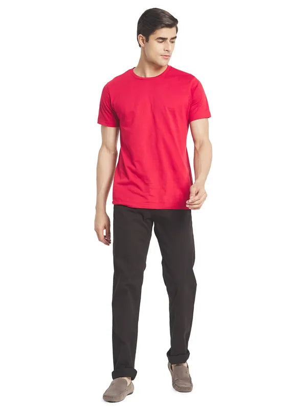 Octave Men Black Chinos Cotton Trousers