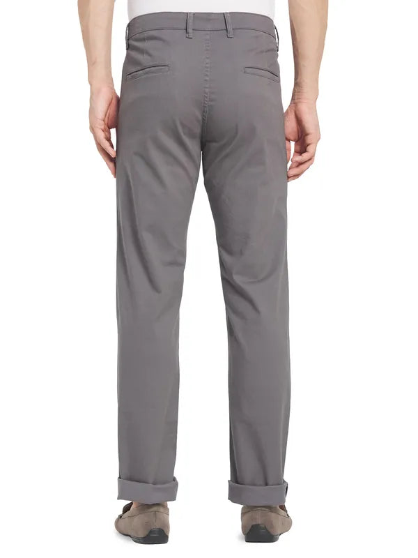 Octave Men Grey Cotton Chinos Trouser