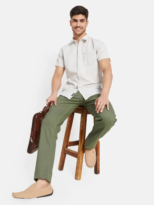 Regular Fit Cotton Trousers