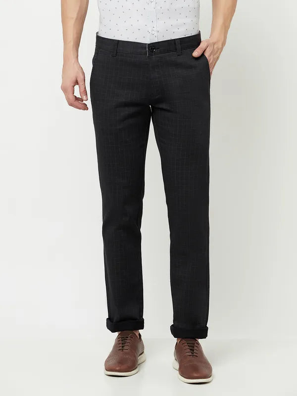 Octave Men Black Trousers