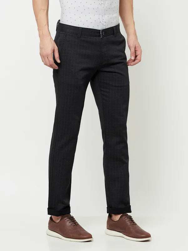 Octave Men Black Trousers