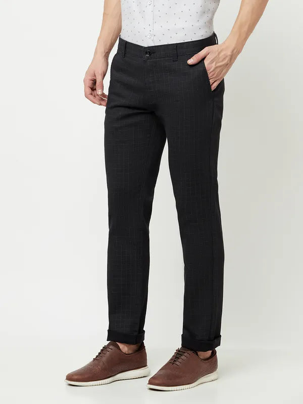 Octave Men Black Trousers