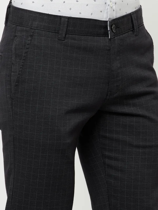 Octave Men Black Trousers