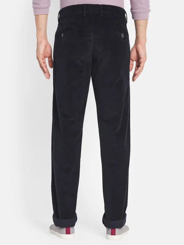 Octave Men Navy Blue Trousers