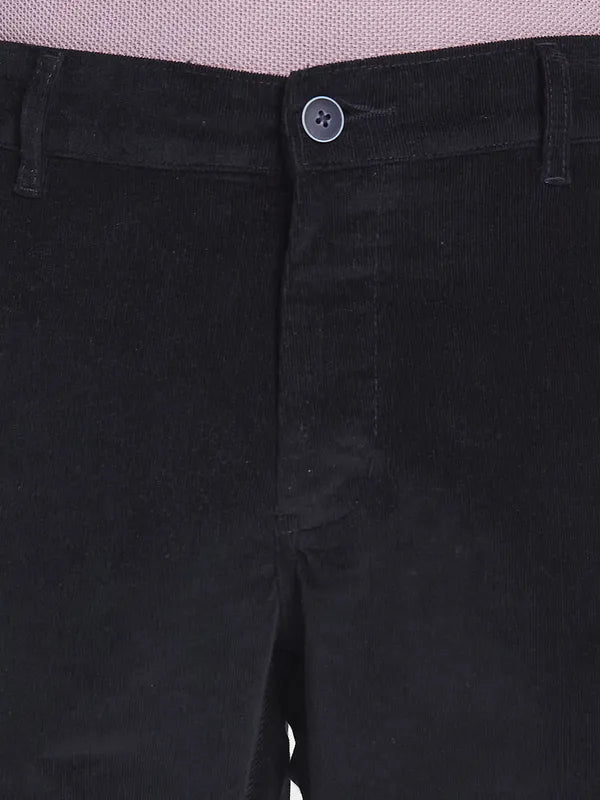 Octave Men Navy Blue Trousers