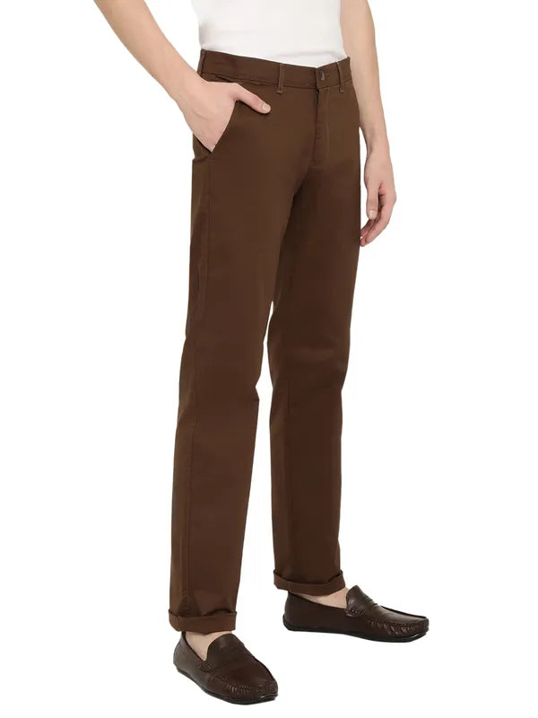Octave Men Cotton Mid-Rise Trousers