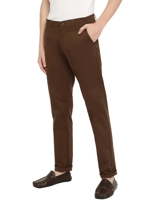 Octave Men Cotton Mid-Rise Trousers