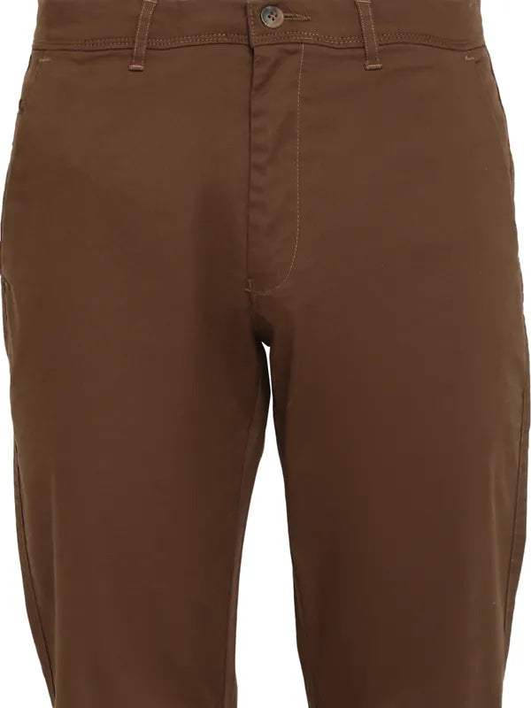 Octave Men Cotton Mid-Rise Trousers