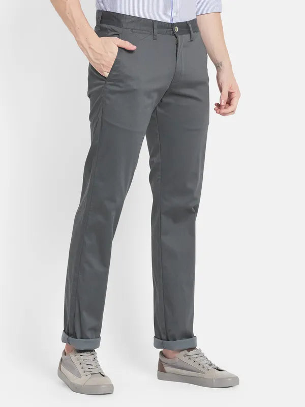 Men Grey Casual Trouser