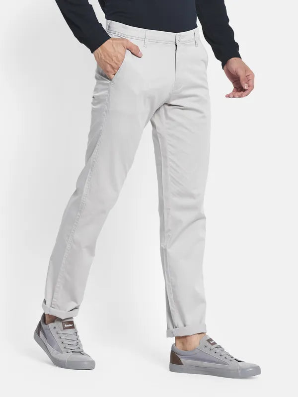 Men Grey Regular Trousers