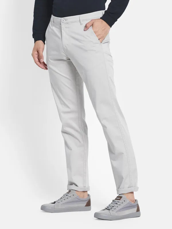 Men Grey Regular Trousers