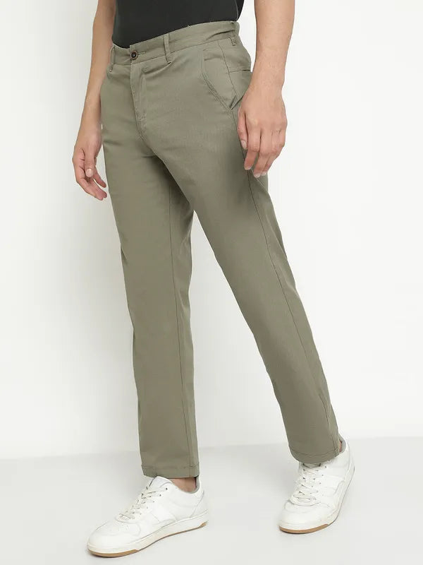 Octave Men Mid-Rise Cotton Regular Trousers