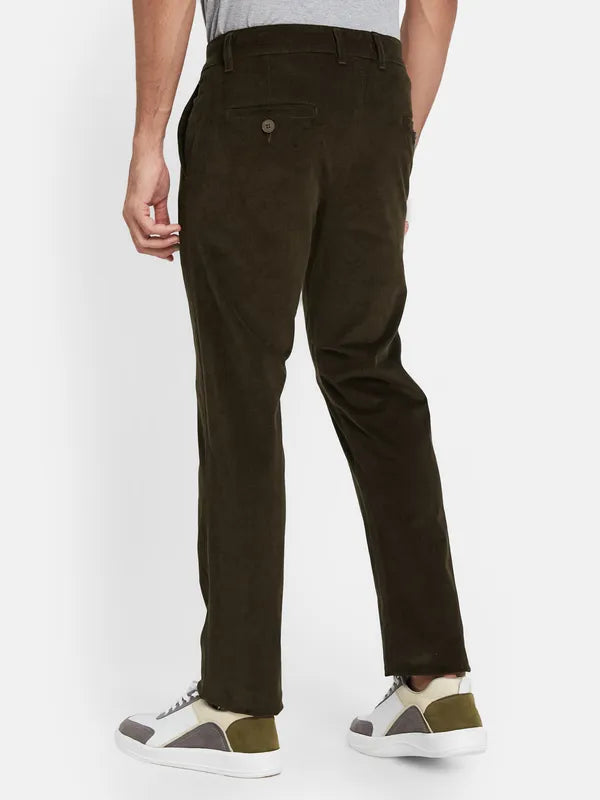 Octave Men Mid-Rise Cotton Trousers