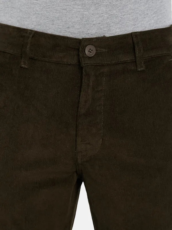 Octave Men Mid-Rise Cotton Trousers