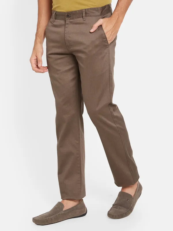 Octave Men Brown Chinos Trousers