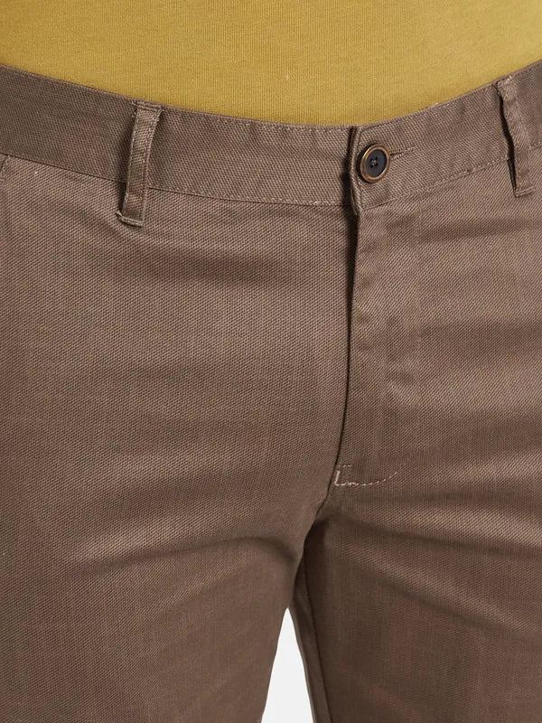 Octave Men Brown Chinos Trousers