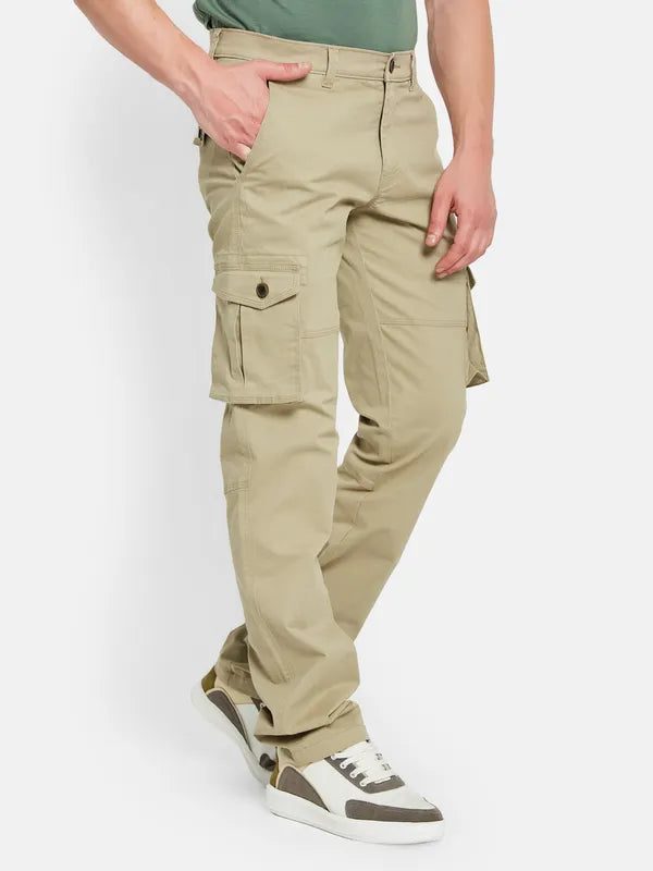 Octave Men Mid Rise Cotton Cargos