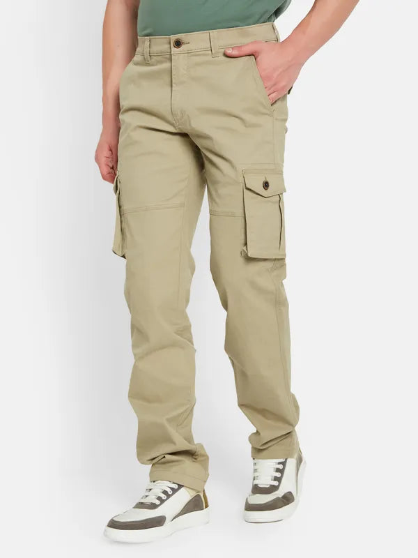 Octave Men Mid Rise Cotton Cargos