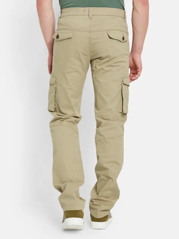 Octave Men Mid Rise Cotton Cargos
