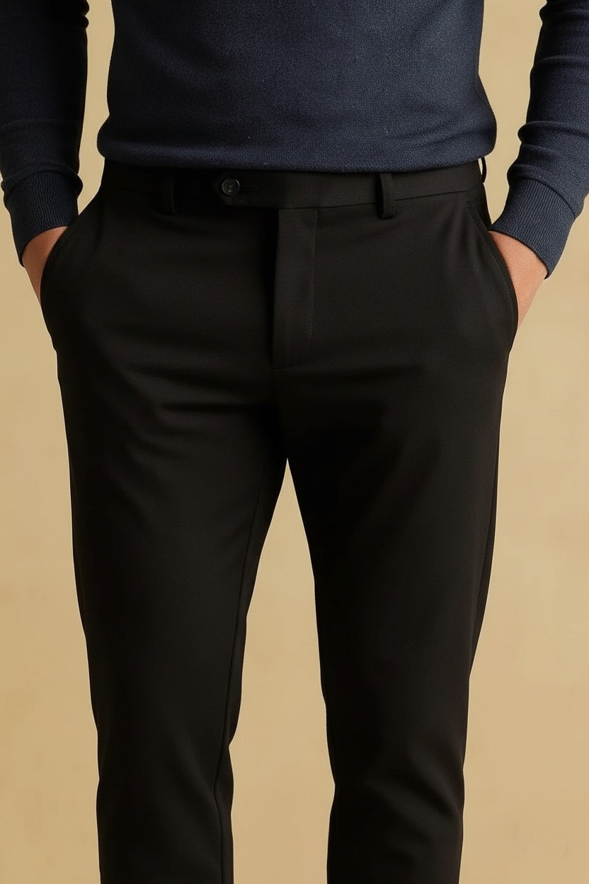 Men Trousers Solid Trousers