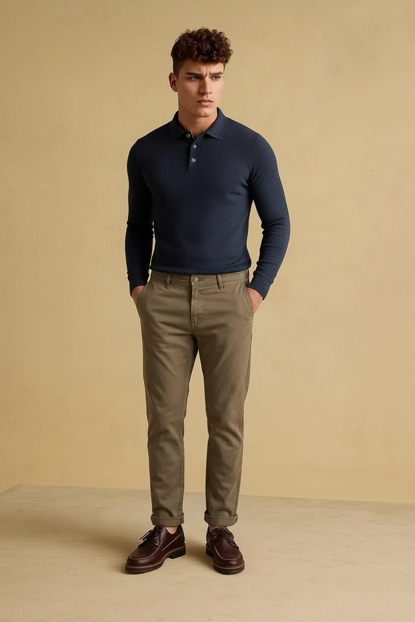 Men Trousers Solid Trousers