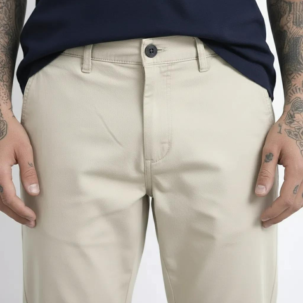 Men Solid Regular Fit Trouser