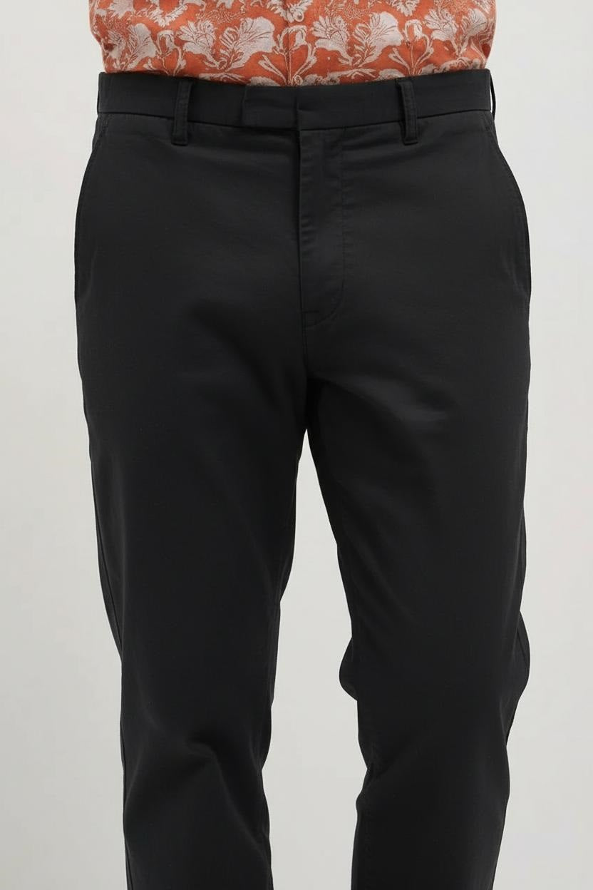 Men Mid-Rise Cotton Trousers