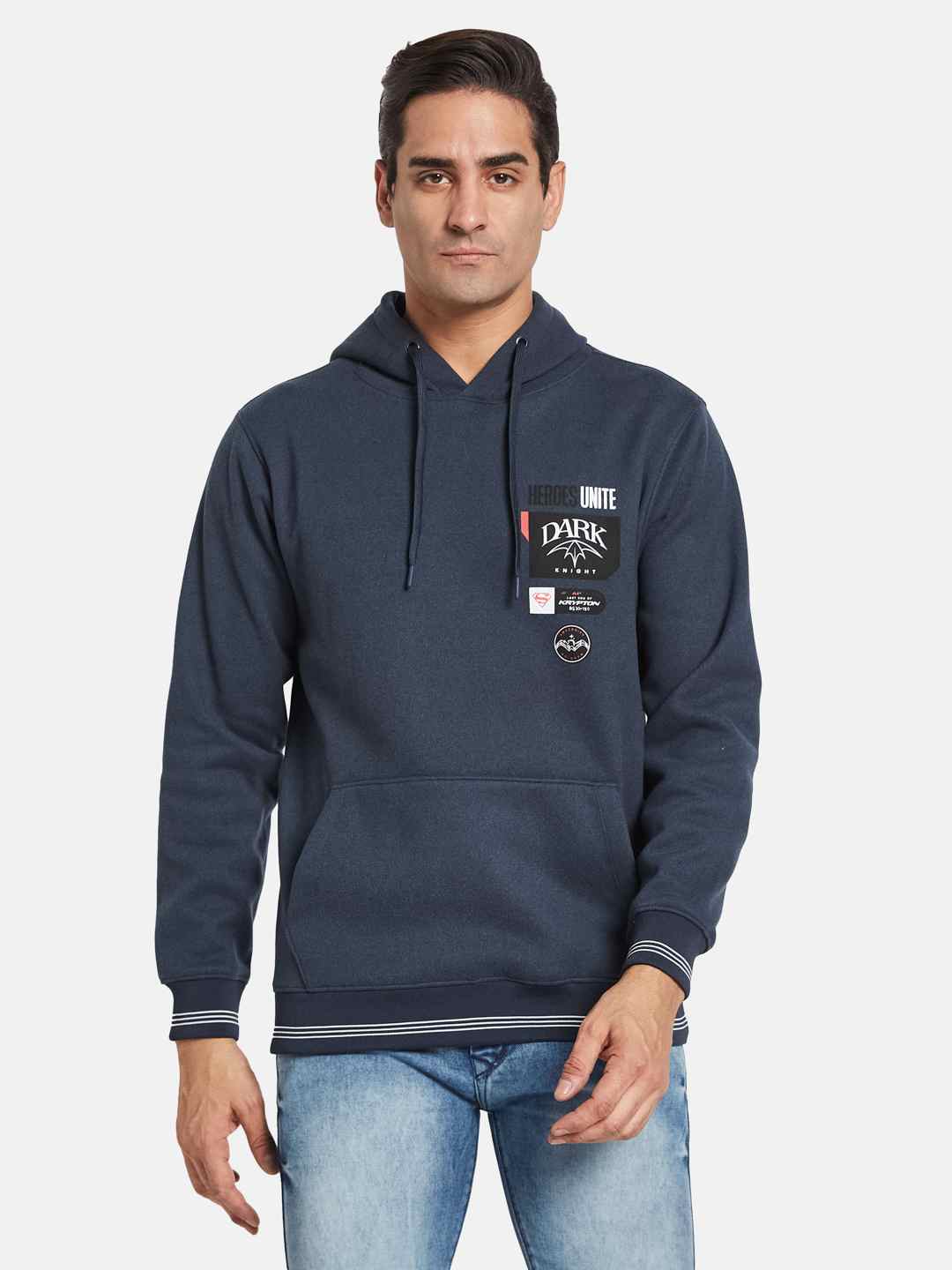 Octave Men Typography Printed Hooded Sweatshirt