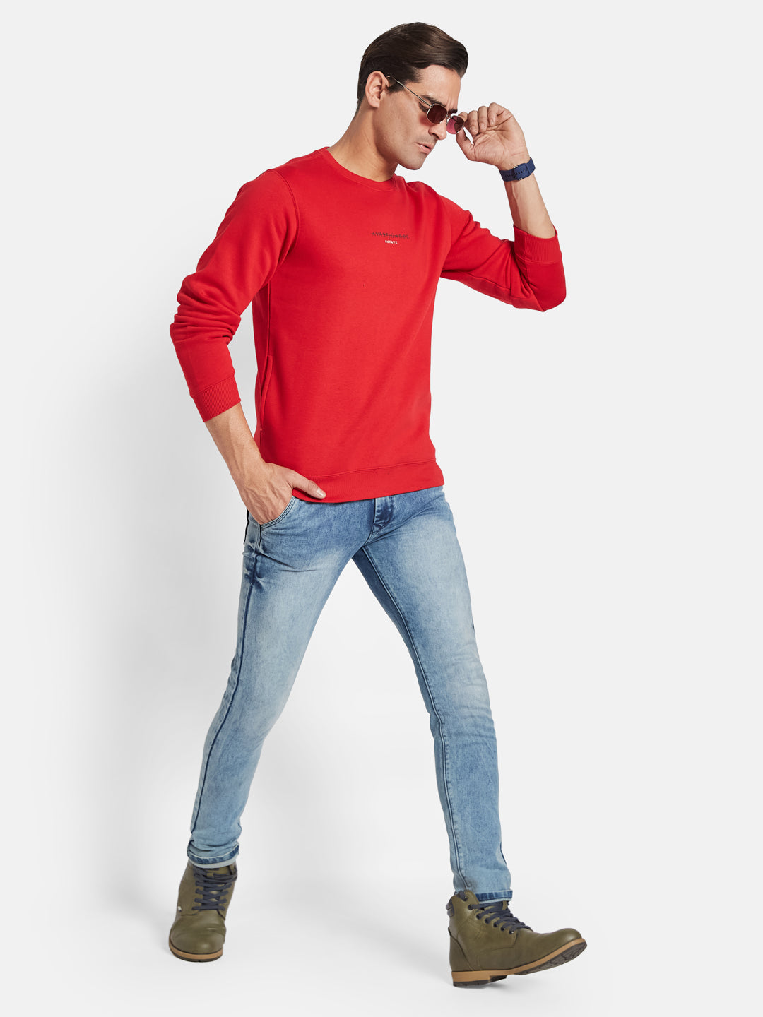 Octave Men Long Sleeves Round Neck Sweatshirt