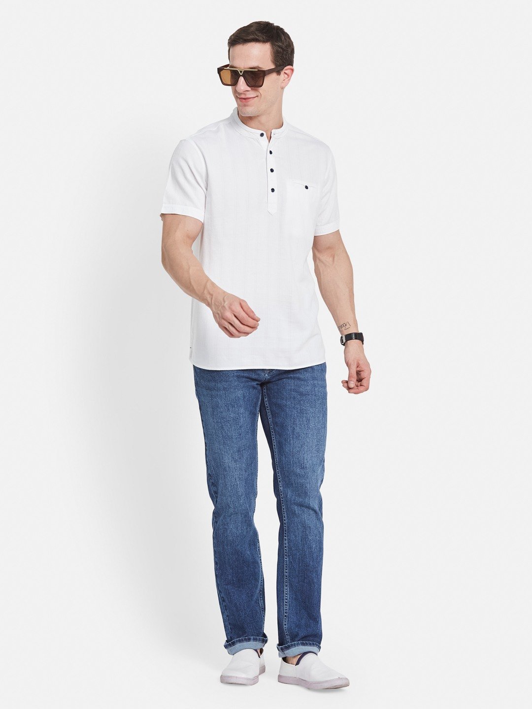 Octave Men Straight Fit Light Fade Stretchable Jeans