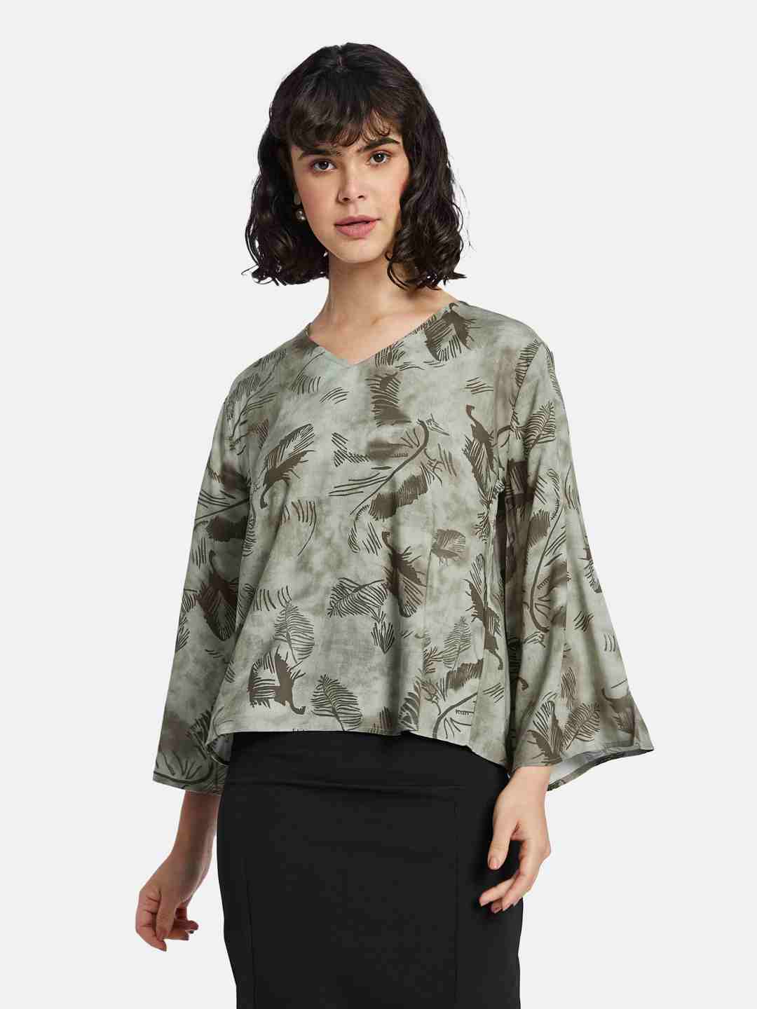 METTLE Floral Print Cotton Top