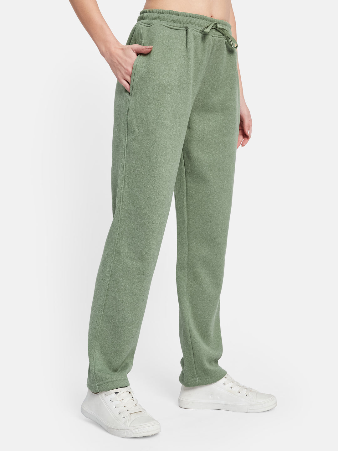 METTLE Women Cotton Mid Rise Track Pants