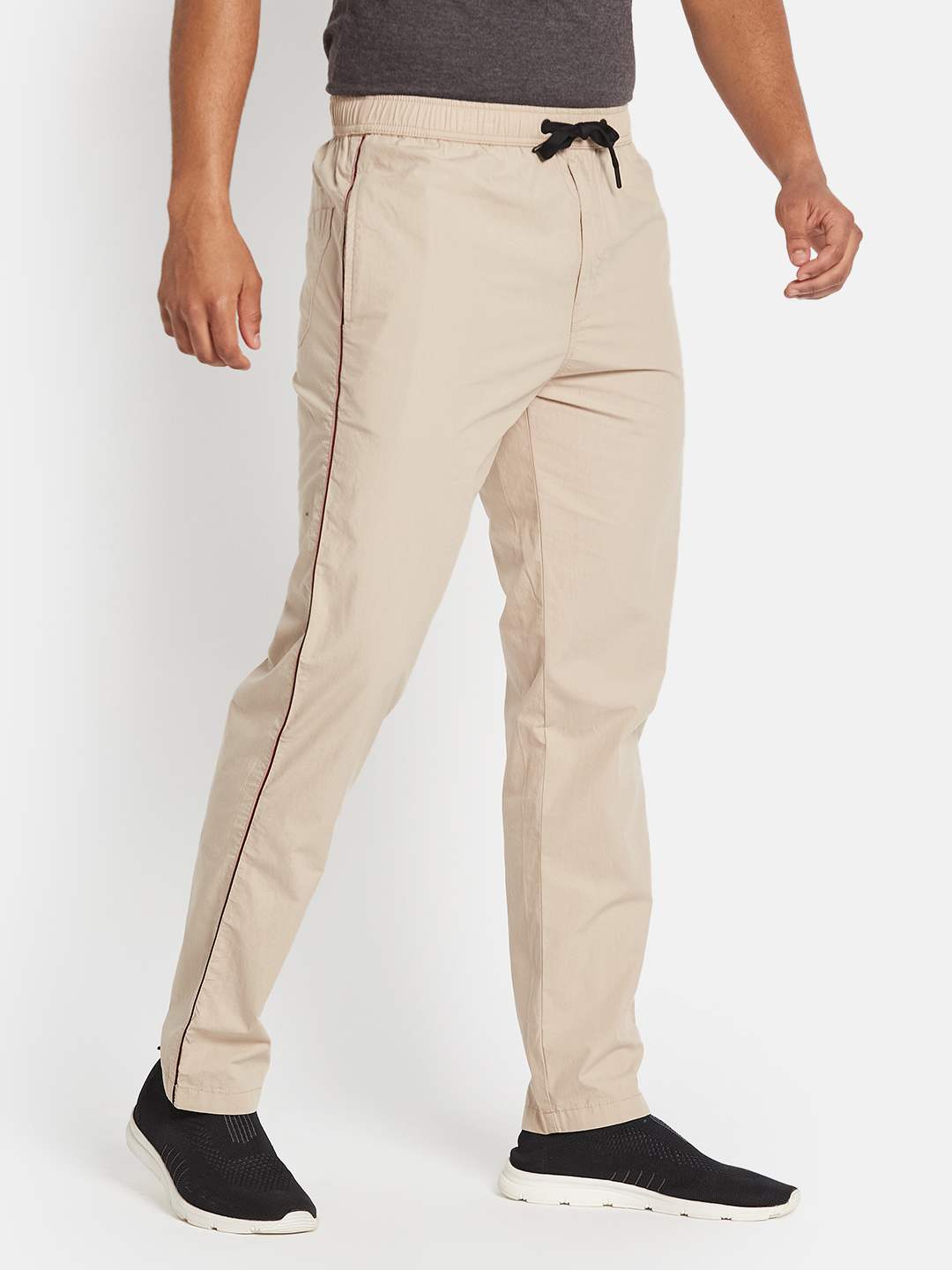 Octave Men Cotton Regular Fit Mid Rise Track Pants