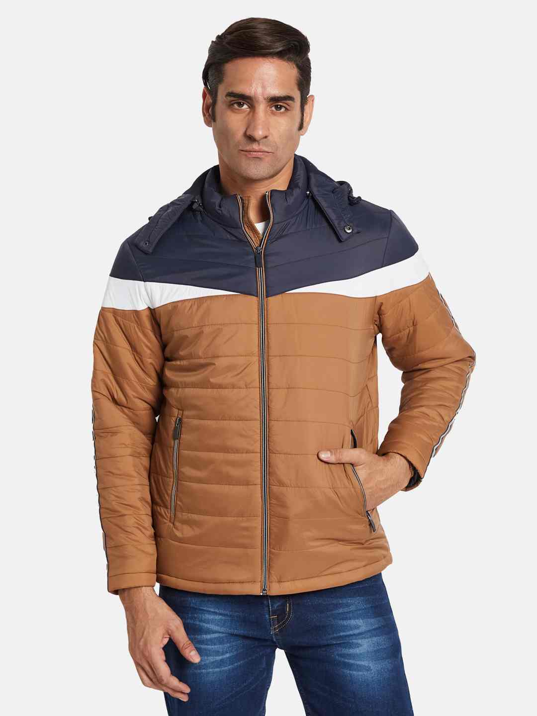 METTLE Men Colourblocked Jacket