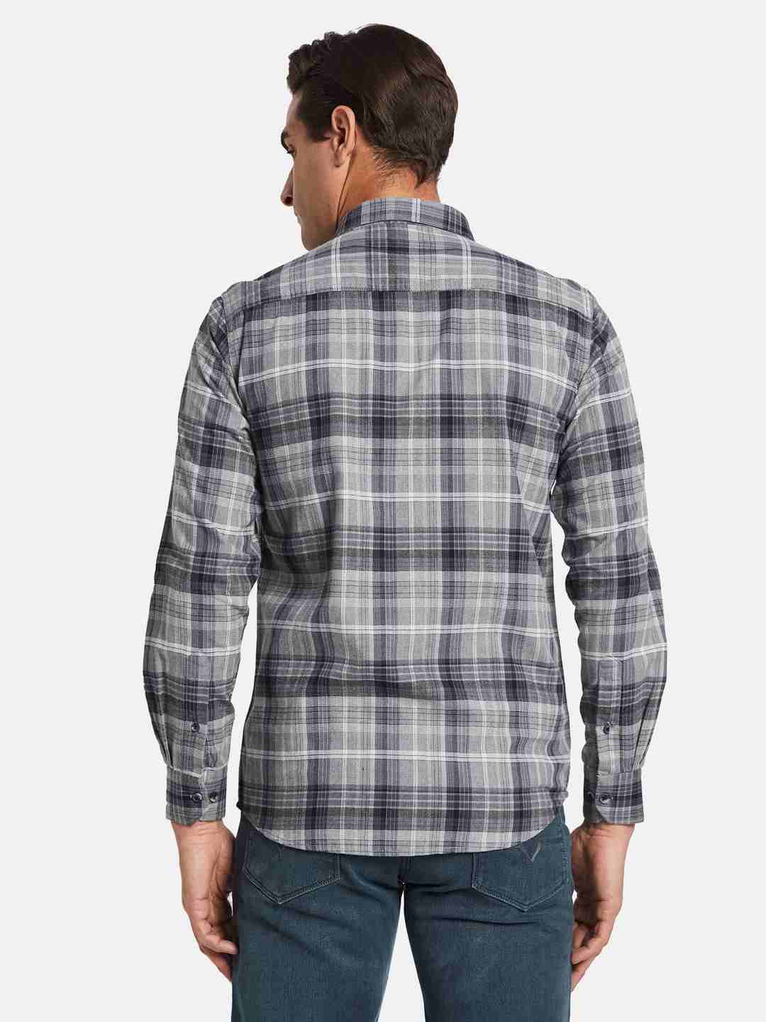 METTLE Men Multi Stripes Opaque Striped Casual Shirt