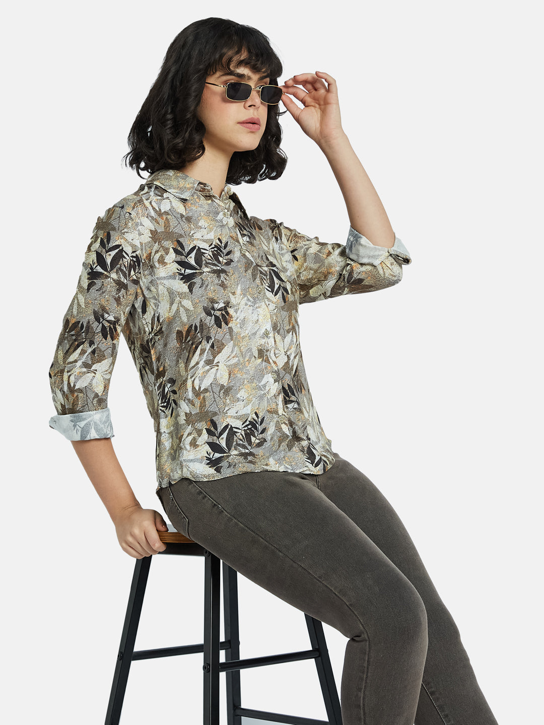 METTLE Women Floral Opaque Printed Casual Shirt